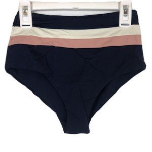 L Space, Womens Portia St Color Block Bikini Bottom, Size Small